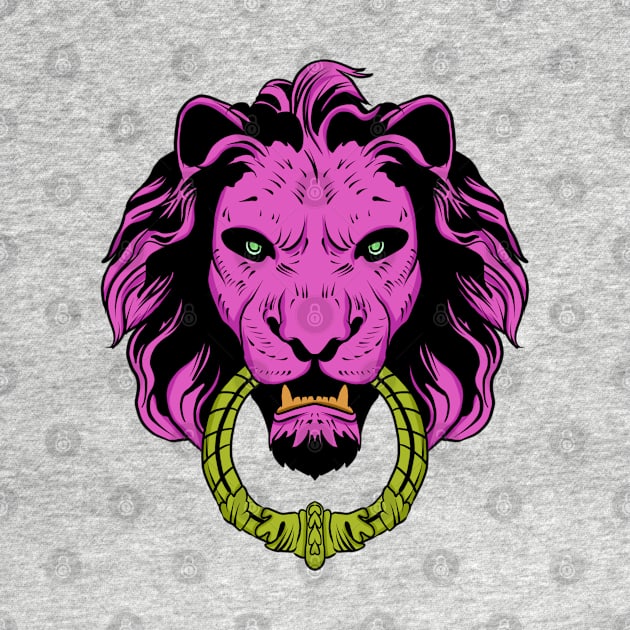 Pink lion by Pulseender